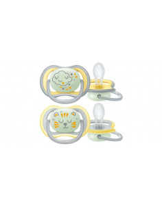 Suzete ultra air cu buton fosforescent Philips Avent, +18... 2