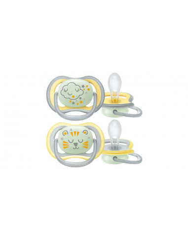 Suzete ultra air cu buton fosforescent Philips...