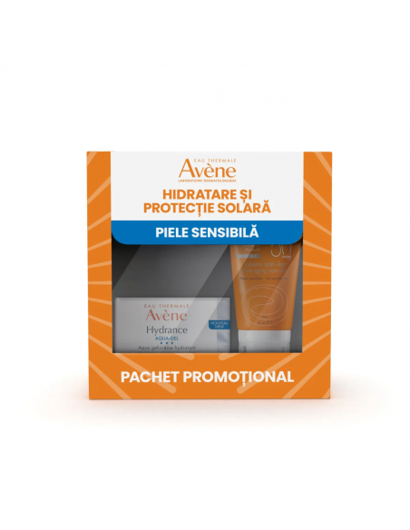 Pachet Gel crema hidratant Hydrance Aqua 50 ml + Crema anti-age cu SPF 50+ 50 ml, Avene,Lab.Pierre