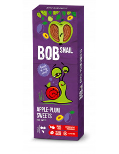 Rulou din mere și prune, 30 g, Bob Snail