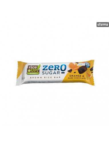 RUP Zero Sugar Dark Chocolate & Orange Brown Rice Bar, 18 g, RiceUP