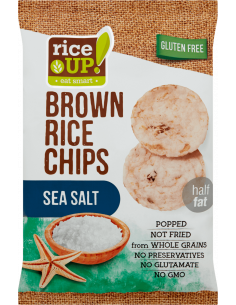 Brown Rice Chips Sea Salt, 60 g, RiceUP