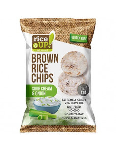 Brown Rice Chips Sour Cream & Onion, 60 g, RiceUP
