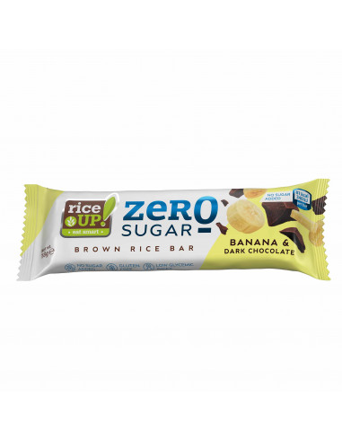 Zero Sugar Banana & Dark Chocolate Brown Rice Bar, 18 g, RiceUP