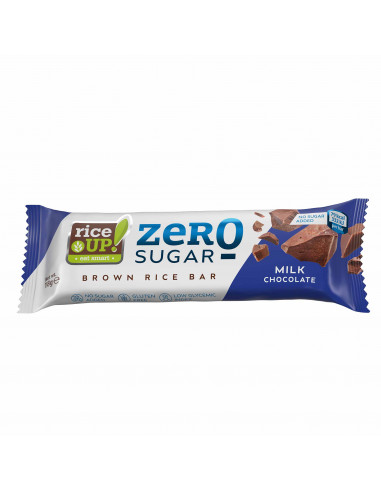 RiceUP Zero Sugar Milk Chocolate Brown Rice Bar, 18 g