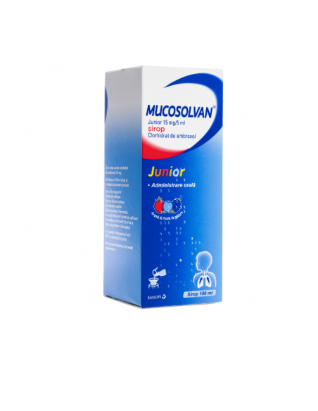 Mucosolvan Junior 15mg/5ml sirop x 100ml, Sanofi Romania S.R.L. - Romania