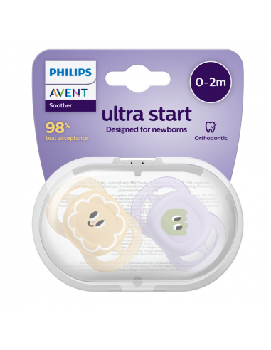 Avent Ultra Start suzetă 0–2 luni, 2 bucăți
