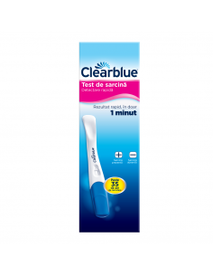 Clearblue Test de sarcină  –  detectare rapidă 10 mUI, 1 buc
