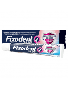 Fixodent Plus Food Barrier – cremă adezivă proteze, 40 g