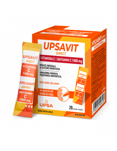 Upsavit Direct Vitamina C 1000 mg – 20 plicuri orodispersabile
