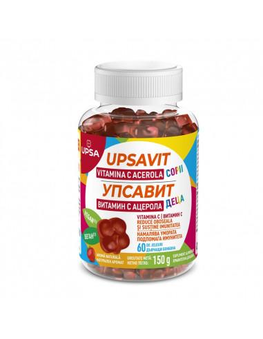 Upsavit Vitamina C Acerola pentru copii, 60 jeleuri – UPSA