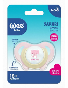 Wee Baby Safari emzik ortodontic, silikon, 18+ luni,...