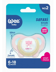 Wee Baby Safari suzetă ortodontică silicon transparent,...