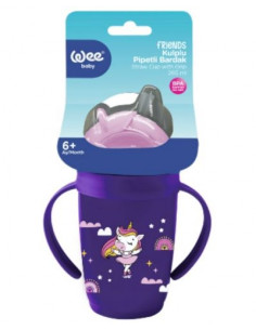 Cană cu pai și mânere, 265 ml - cod 339