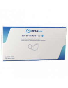 Măști chirurgicale medicale BETAtex, 3-strat, albastre –...