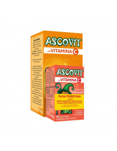 Ascovit Vitamina C portocală 60 cpr + căpșuni 20 cpr,...