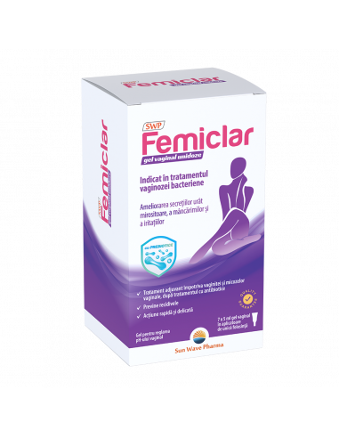 Femiclar Gel Vaginal, 7 unidoze × 5 ml