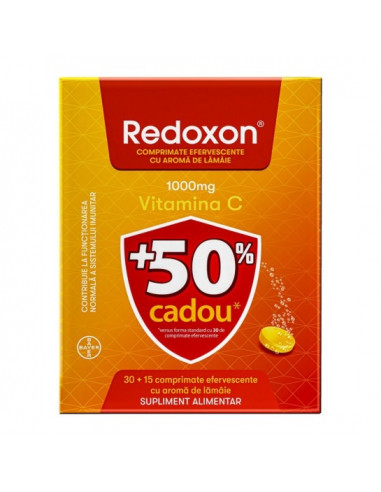 Redoxon Vitamina C 1000 mg portocale 30 + 15 comprimate efervescente