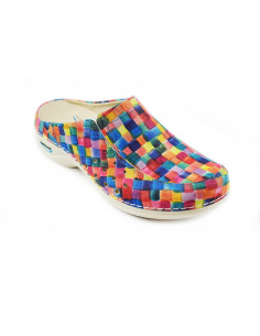 Saboți medicali Berlin WG4F7 – Colorful Squares, (măr. 37)