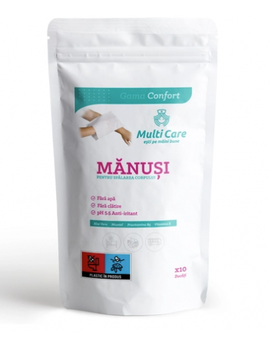 Mănuși pentru spălarea corpului Confort, 10 bucăți – Multi Care