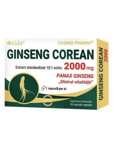 Ginseng Corean 2000 mg – Cosmopharm (30 comprimate)
