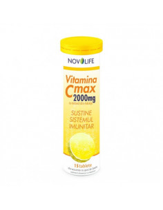 Vitamina C efervescentă Max 2000 cu extract de măceșe –...