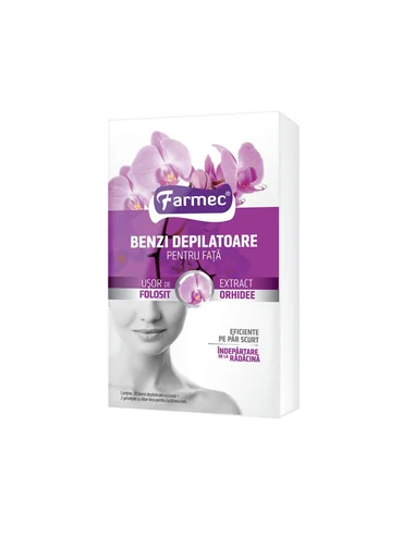 Benzi depilatoare față cu extract de orhidee – Farmec (14 bucăți)