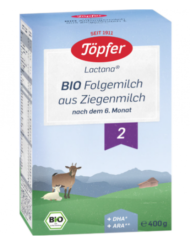 Töpfer Lactana Bio 2 – lapte de capră organic, 400 g