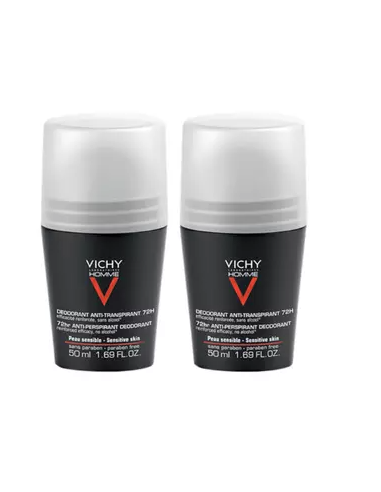 Vichy Homme Control Extrem Roll-On 72h 2 × 50 ml