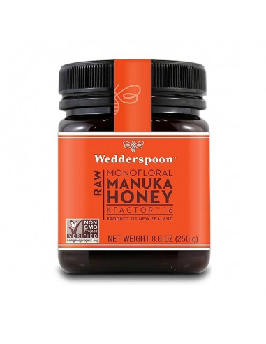 Wedderspoon 100% Raw Manuka Honey KFactor 16+ – 250 g