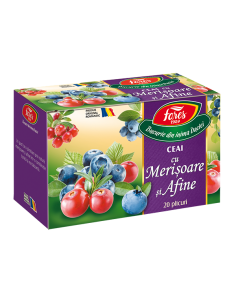 Ceai merisoare si afine, 20 pl, Fares