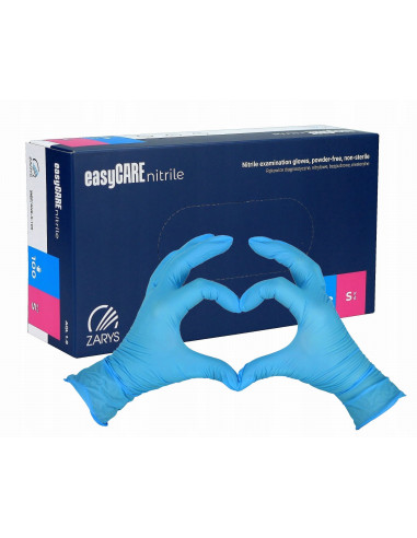 Zarys EasyCARE mănuși nitrilice albastre fără pudră mărimea S x 100 buc