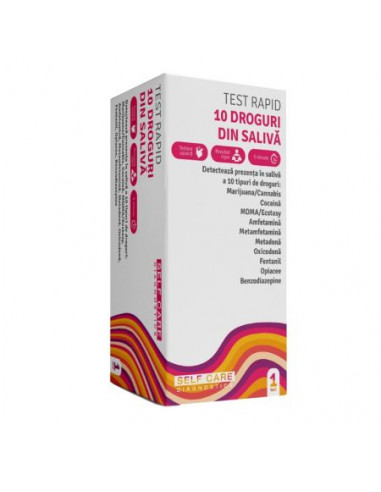 Test rapid 10 droguri din salivă Self Care