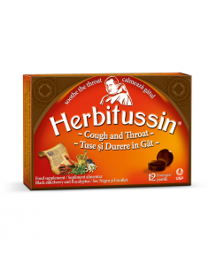 Herbitussin Tuse și Durere în Gât – 12 pastile supt