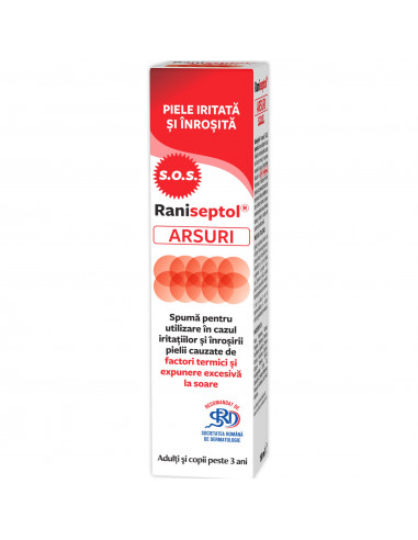 Raniseptol Arsuri S.O.S. spumă cu 20 % Panthenol – 150 ml