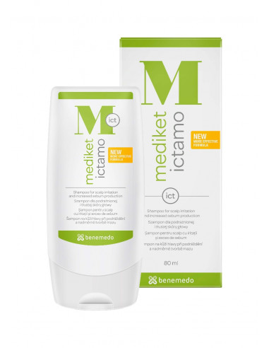 Mediket Ictamo – Șampon pentru scalp cu probleme (Seboree & Sebum excesiv) – 80 ml