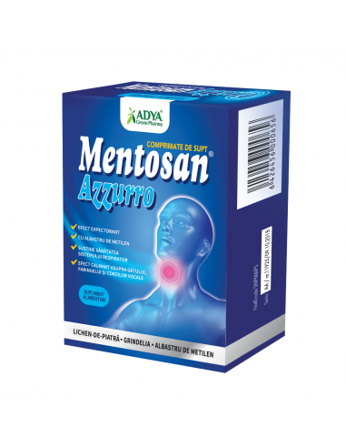 Mentosan Azzurro – 21 comprimate de supt