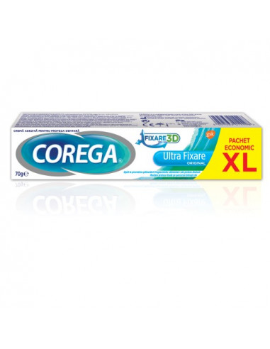 Corega Ultra Fixare Original – cremă adezivă pentru proteze dentare, 70 g