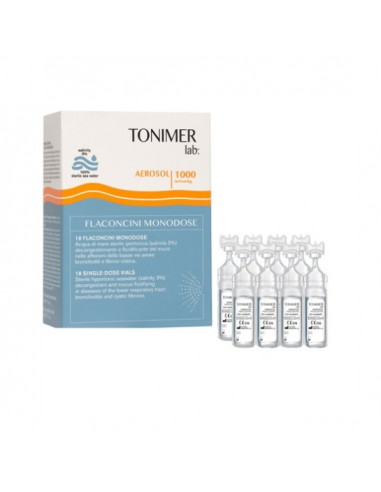 Tonimer Lab Aerosol soluție hipertonica 3% – 18 fiole unidoze x 3 ml
