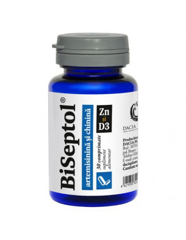 BiSeptol cu Artemisinina, Chinina, Zinc și Vitamina D3 – 30 comprimate (Dacia Plant)