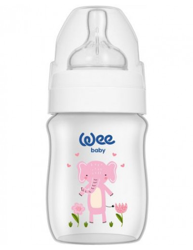 Biberon Safari 150 ml din PP cu mâner, tetină silicon anti-colic Nr. 1 – cod 959