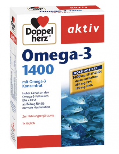Doppelherz Omega‑3 1400 mg – 40 capsule (30 + 10 bonus),