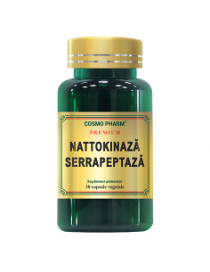 Nattokinaza + Serrapeptază – 30 capsule vegetale...