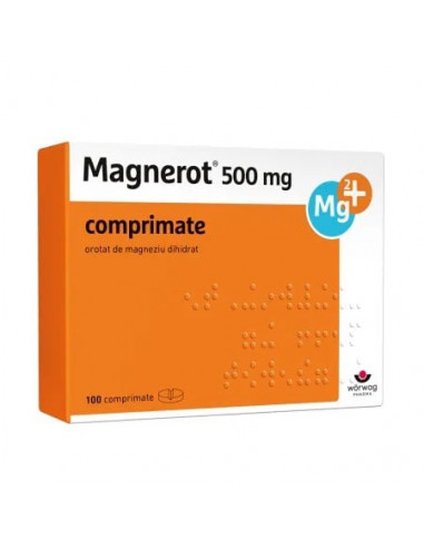 Magnerot 500mg, 100 comprimate (IP) , WORWAG PHARMA GERMANIA