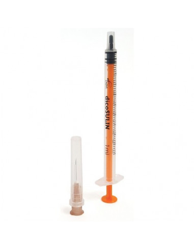 Seringă insulină 1ml cu ac detașabil 0,4×13mm – ZARYS, 100 bucăți