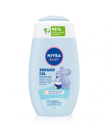 Nivea baby gel de dus, 200 ml, BEIERSDORF MEDICAL