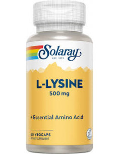 Solaray, L‑Lysine Free Form 500 mg, 60 VegCaps