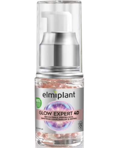 Elmiplant Glow Expert 4D – Ser cu perle pentru ochi, antirid & iluminator, 15 ml