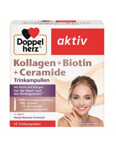 Doppelherz aktiv – Collagen + Biotin + Ceramide – 10 fiole (ampule)