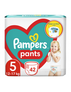 Pampers Pants – Mărimea 5 (12–17 kg) – Pachet de 42 buc